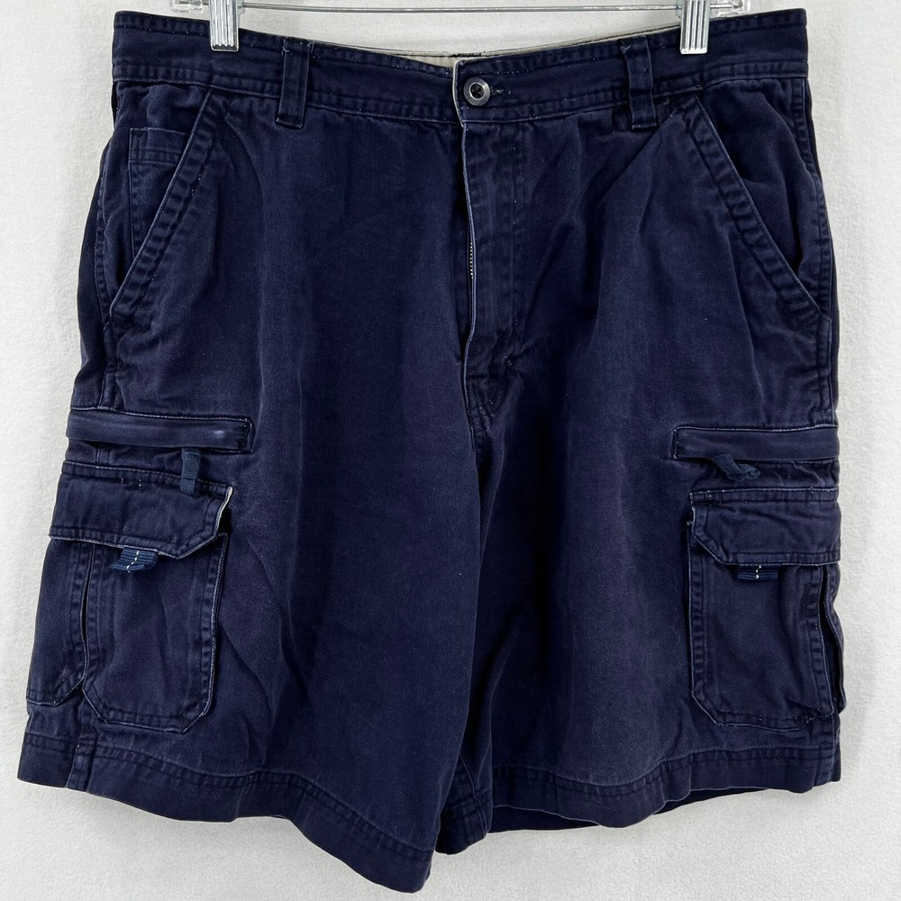 Big‎ Dogs Cargo Shorts Mens Size 32 Navy Blue 9 inch Inseam